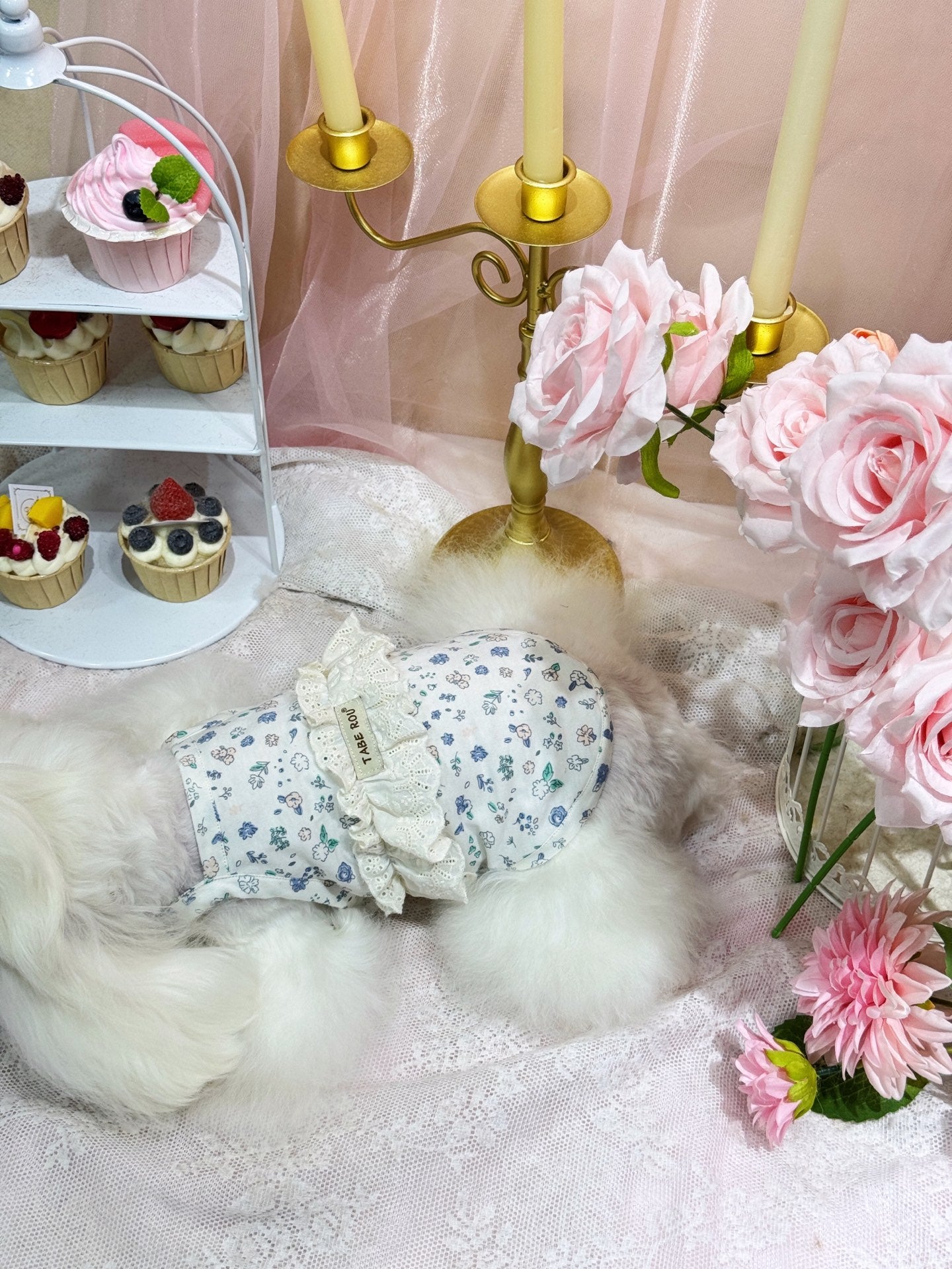 Floral Lace Ruffle Dress 碎花蕾絲蓬蓬裙