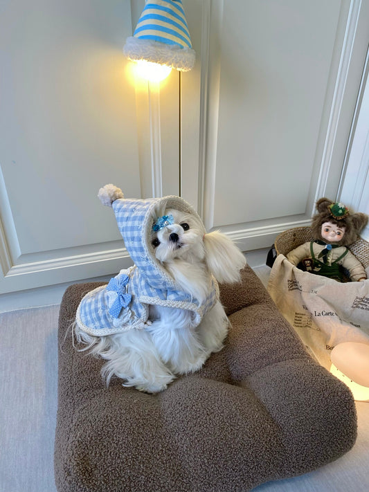 Blue Heart Hoodie 藍格愛心帽衣