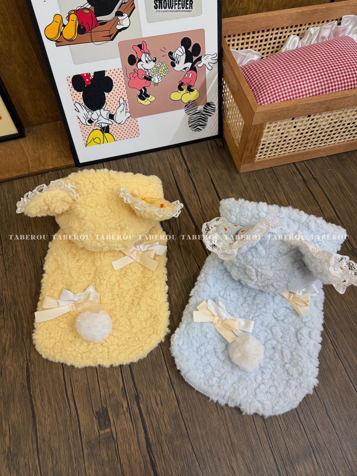 Cream Bunny Lamb Hoodie 奶油兔耳羊羔絨帽衣