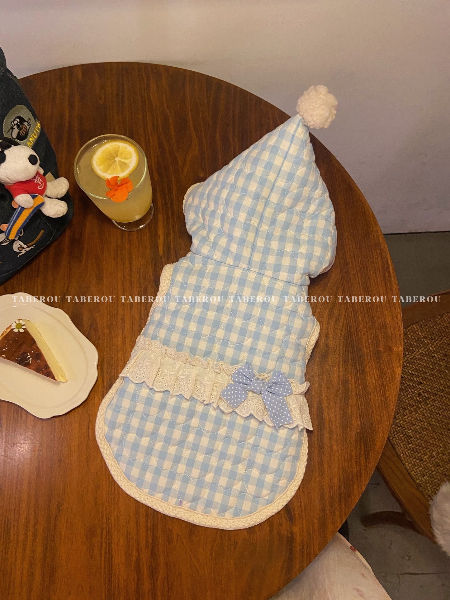 Blue Heart Hoodie 藍格愛心帽衣