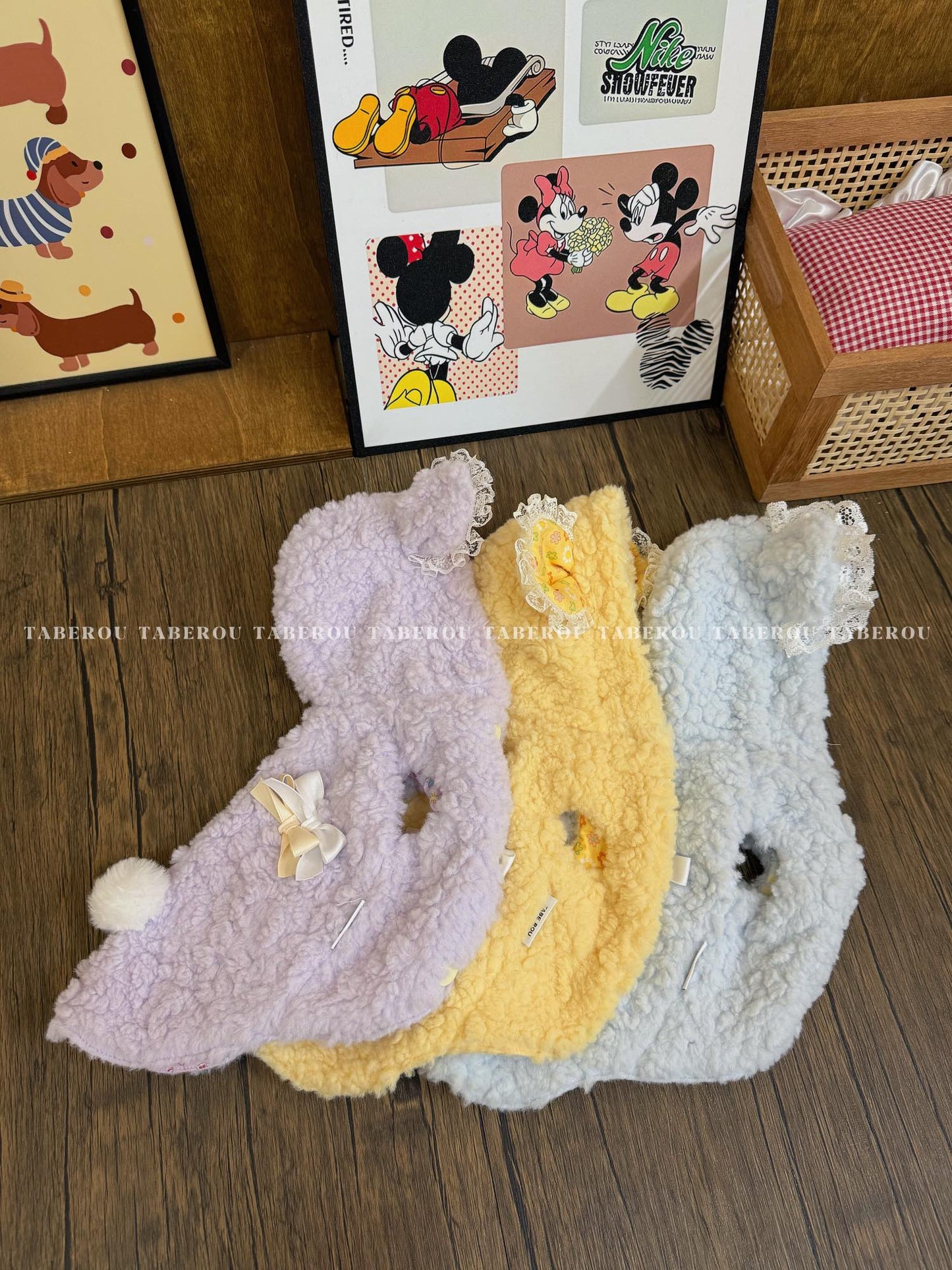 Cream Bunny Lamb Hoodie 奶油兔耳羊羔絨帽衣